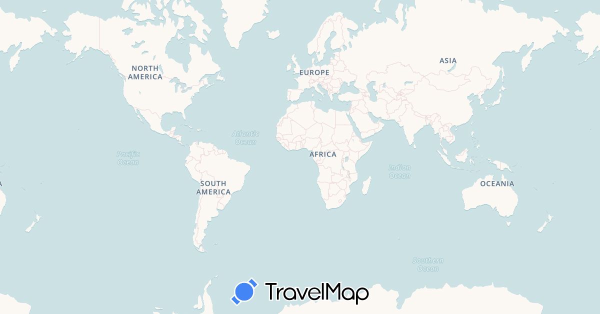 TravelMap itinerary: driving, bus, plane, hiking, boat, 4x4 in Bolivia, Colombia, Ecuador, Peru (South America)